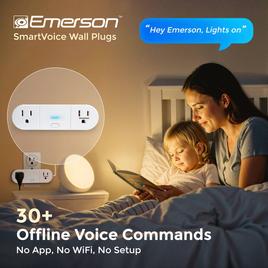 Emerson Smartvoice Dual Outlet Plug