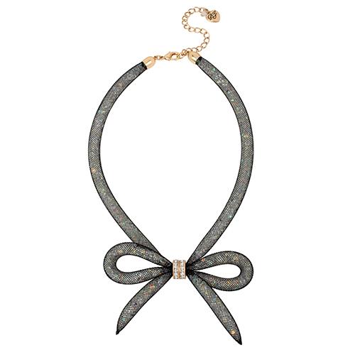 Betsey Johnson Mesh Bow Collar Necklace