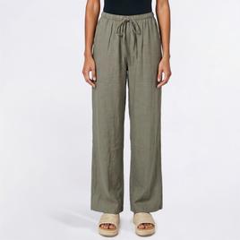 Juniors Hunter & Brown Linen Blend Wide Leg Tie Waist Pants
