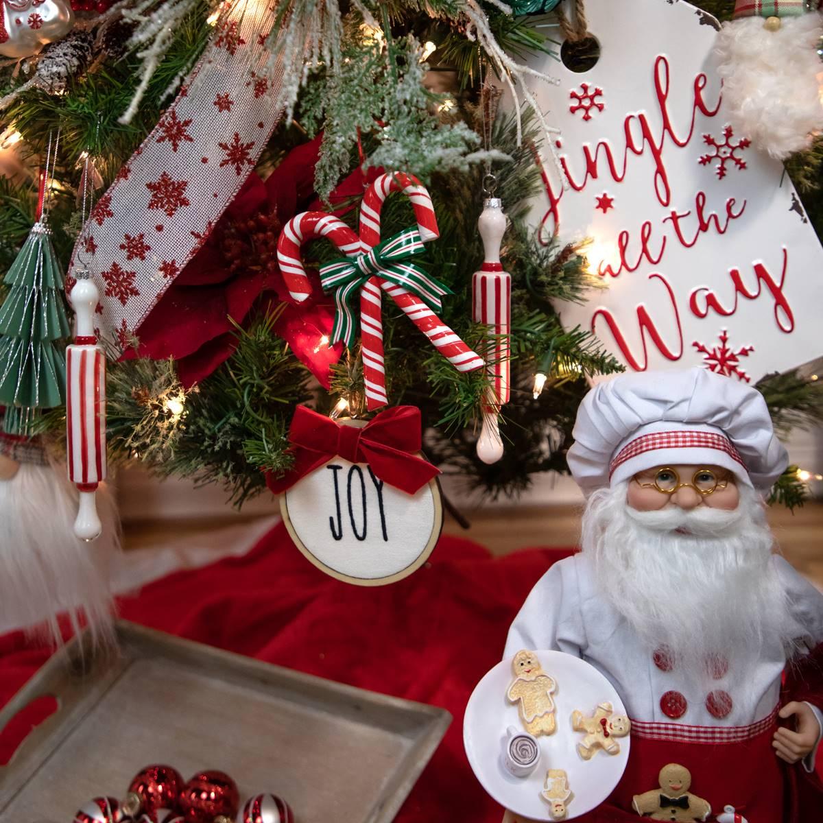 Northlight Seasonal Striped Rolling Pin Christmas Ornament