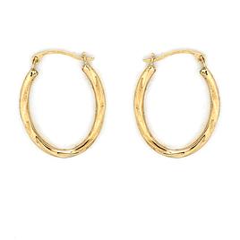 10kt. Yellow Gold Twisted Oval Hoop Earrings