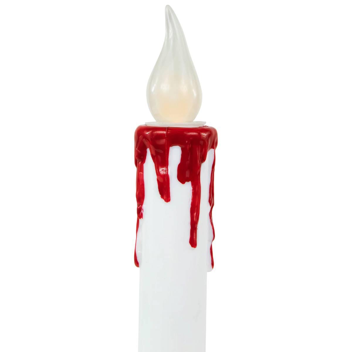 Northlight Seasonal Pre-Lit LED White & Red Candles -  Set of 2