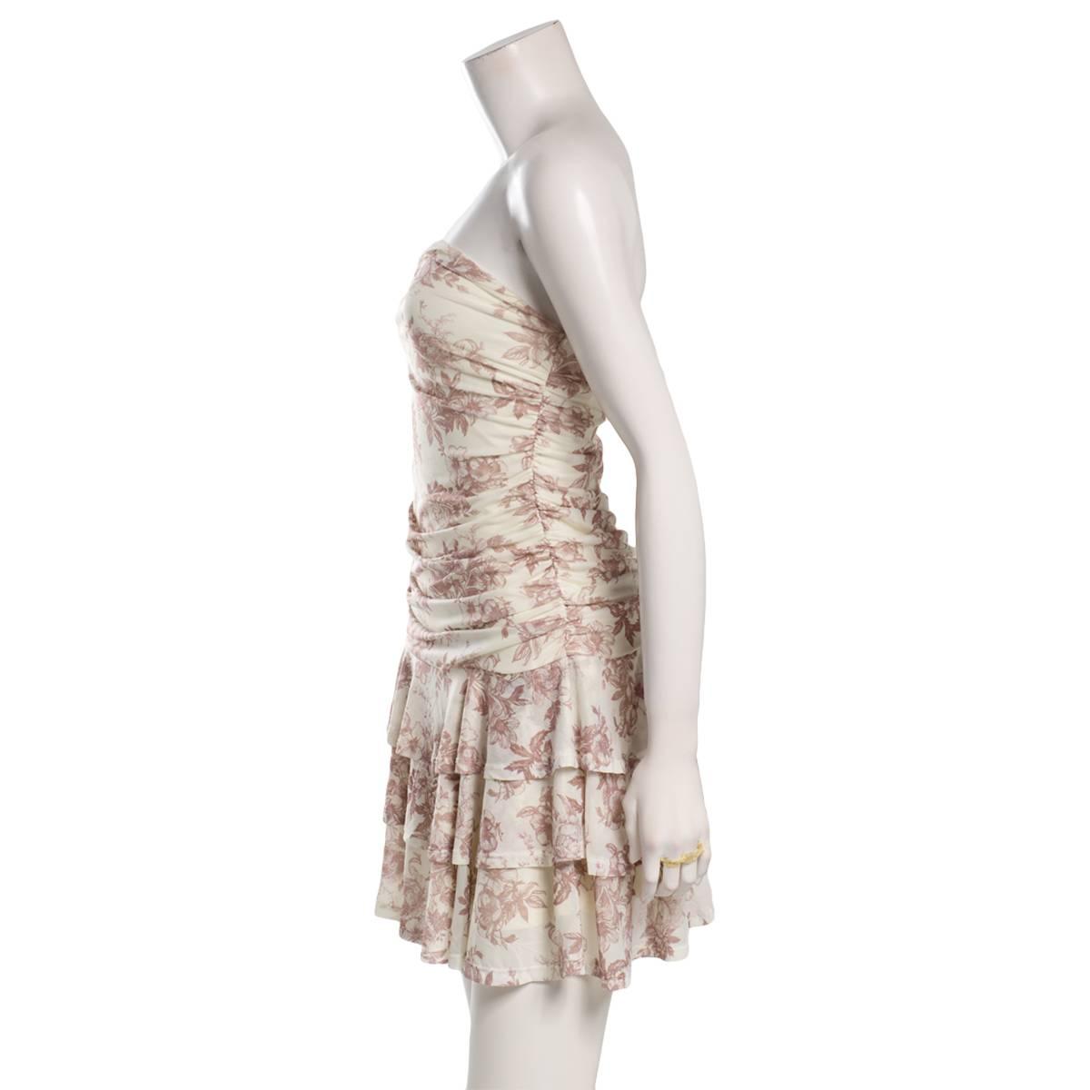 Juniors Madden Girl Floral Mesh Triple Tier Tube Dress