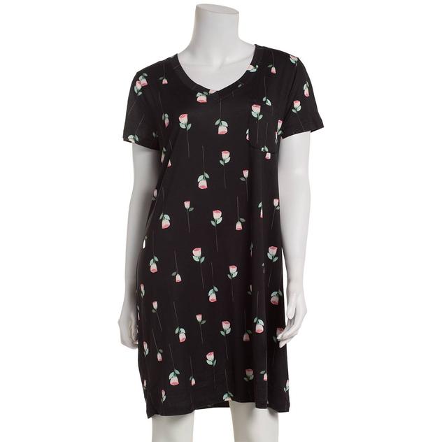 Womens Emily & Jane Short Sleeve Vintage Roses Nightshirt