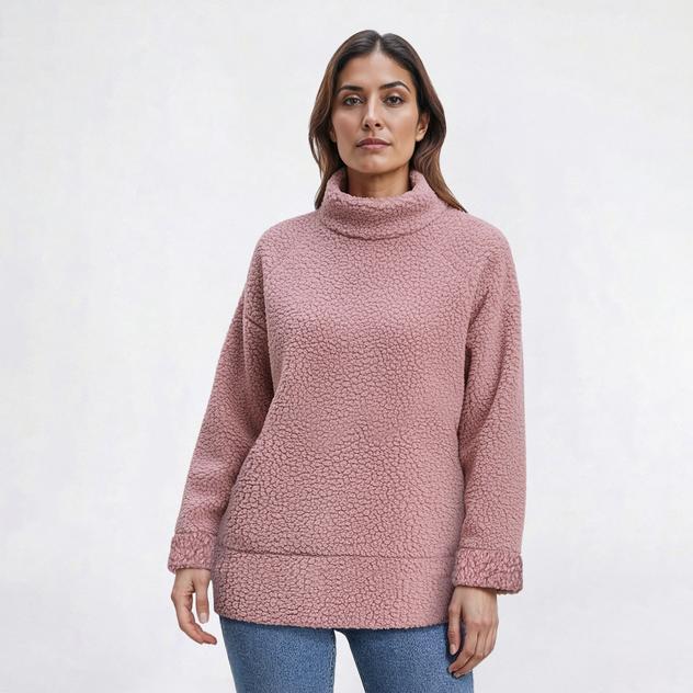 Womens Architect® Long Sleeve Mock Neck Polar Fleece Sweater