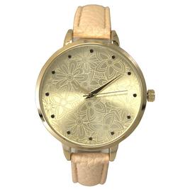 Womens Olivia Pratt Skinny Leather Strap Watch - 16575CREAM