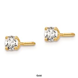Pure Fire 14kt. Gold 1/5ctw. Diamond 4-Prong Screw Earrings