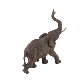 9th & Pike® Brown Polystone Momma And Baby Elephant Sculpture