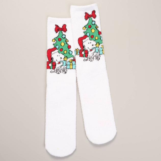 Adult Unisex Holiday Traditions Snoopy Gripper Slipper Socks