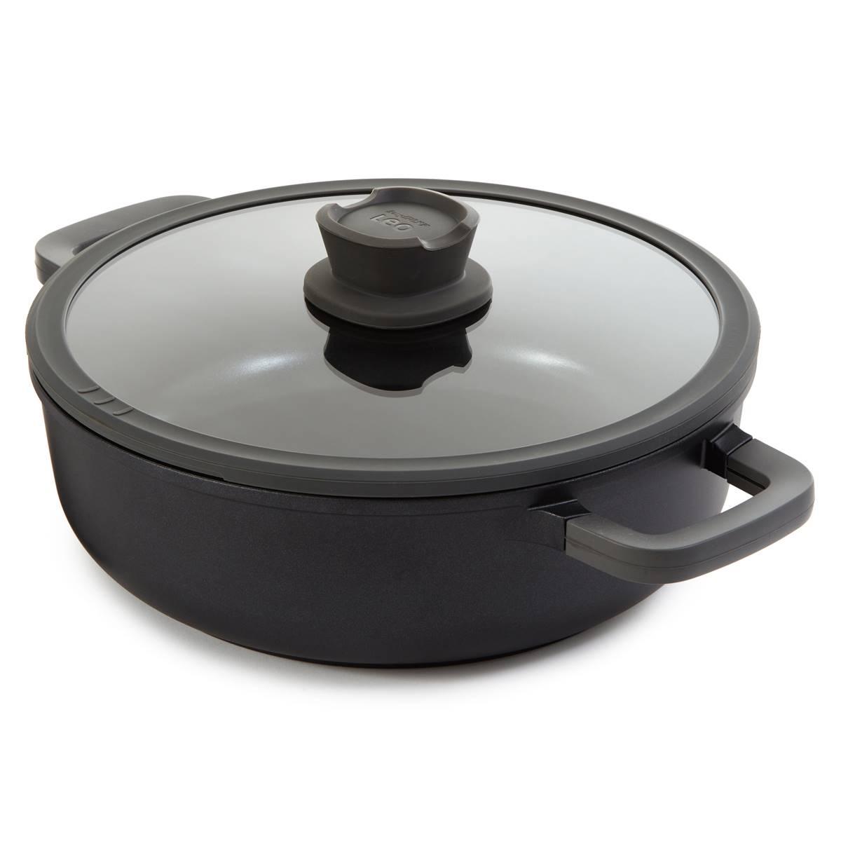 BergHOFF Stone+ Non-stick Ceramic 5qt. Saute Pan w/ Glass Lid