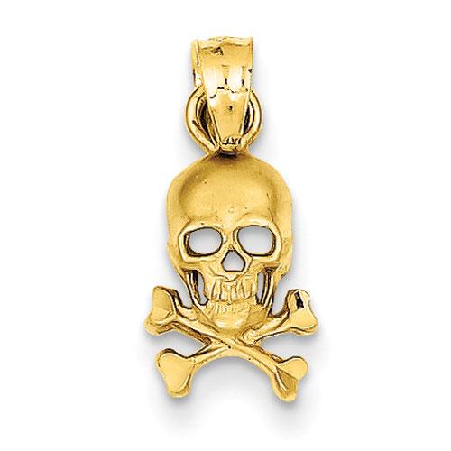 Gold Classics(tm) 14k. Skull & Cross Bones Pendant