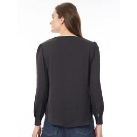 Womens Jones New York Long Sleeve Textured Charm Utility Blouse