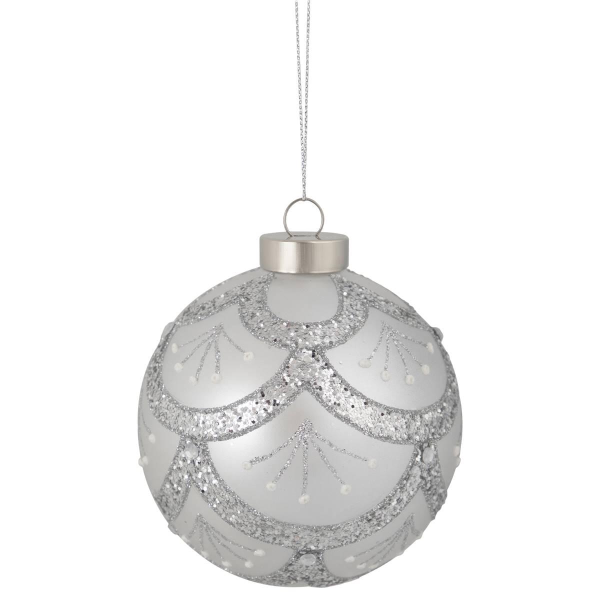 Northlight Seasonal 4in. Glittered Cosmoid Christmas Ornament
