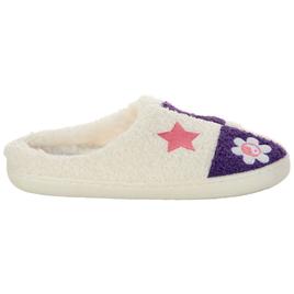 Womens Capelli New York Faux Berber Multi Icon Scuff Slippers