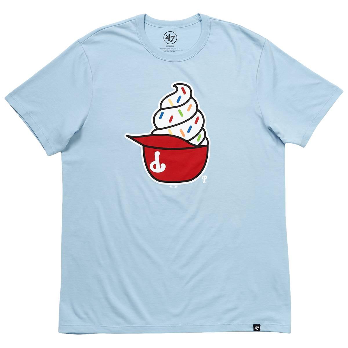 Mens ''47 Brand Phillies Baseball Ice Cream Short Sleeve Tee