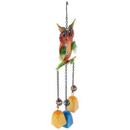 Northlight Seasonal 10in. Metal Owl Outdoor Garden Windchime