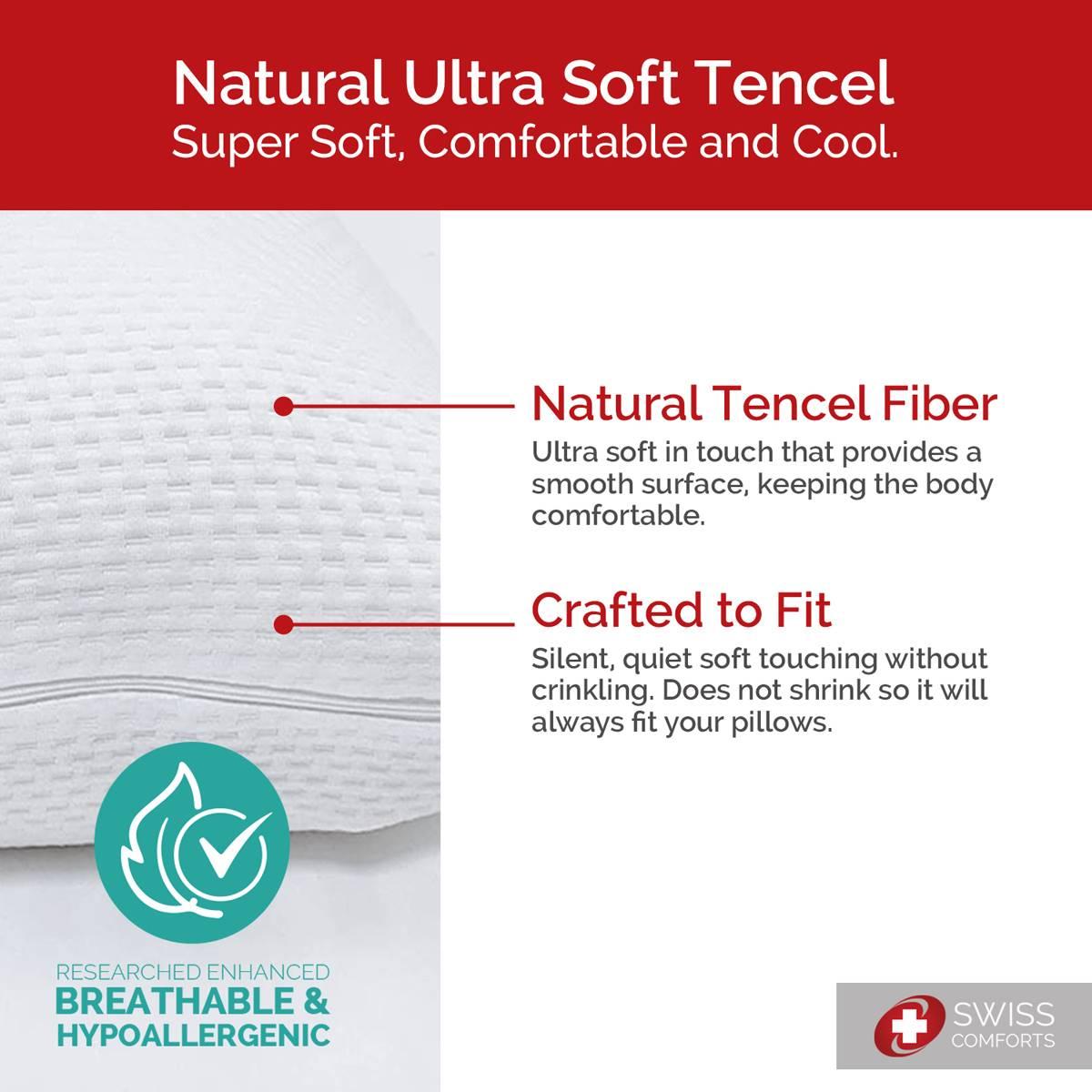 Swiss Comforts Tencel 2 Pack Pillow Protectors