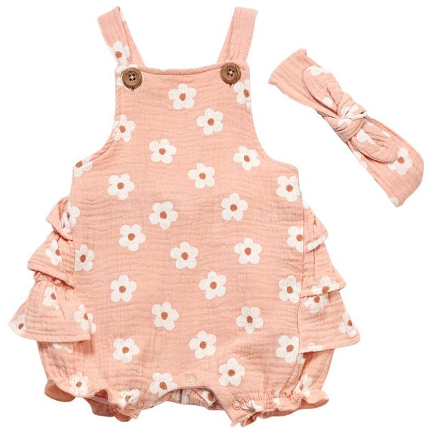 Baby Girl (NB-9M) Emily & Oliver® Daisy Bubble Romper & Headband