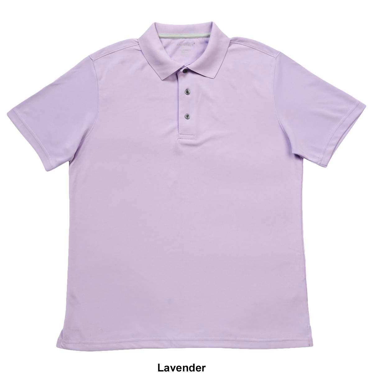 Mens Architect® Solid Mesh Stitch Short Sleeve Golf Polo