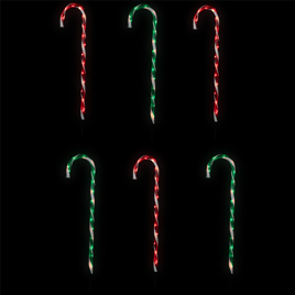 Northlight 6pc. Outdoor Christmas Candy Cane Pathway Markers