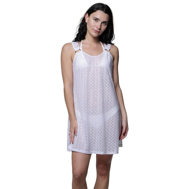 Womens J Valdi Escala Ring Tank Swim Dress Cover Up