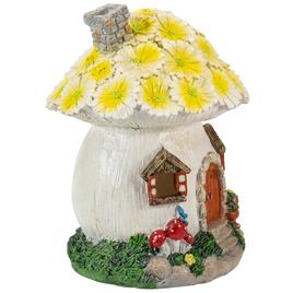 Northlight Seasonal 7in. Solar Flower House Garden Statue
