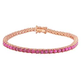 Gianni Argento Lab Grown Ruby Ombre Round Tennis Bracelet