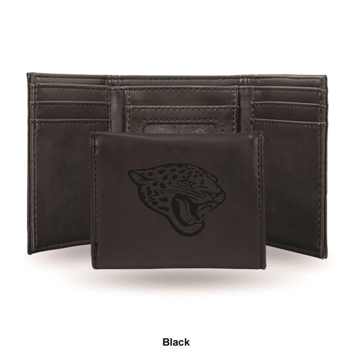 Mens NFL Jacksonville Jaguars Faux Leather Trifold Wallet