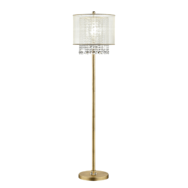 HomeRoots 65in. Gold And White Novelty Floor Lamp