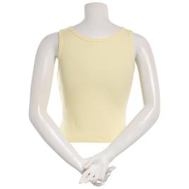 Juniors No Comment Corner Beaded Applique Rib Tank Top -Anise