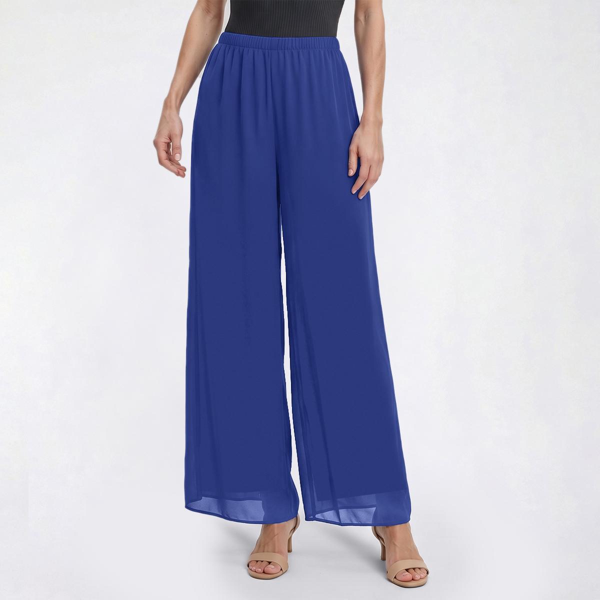 Petite MSK Solid Chiffon Palazzo Pants