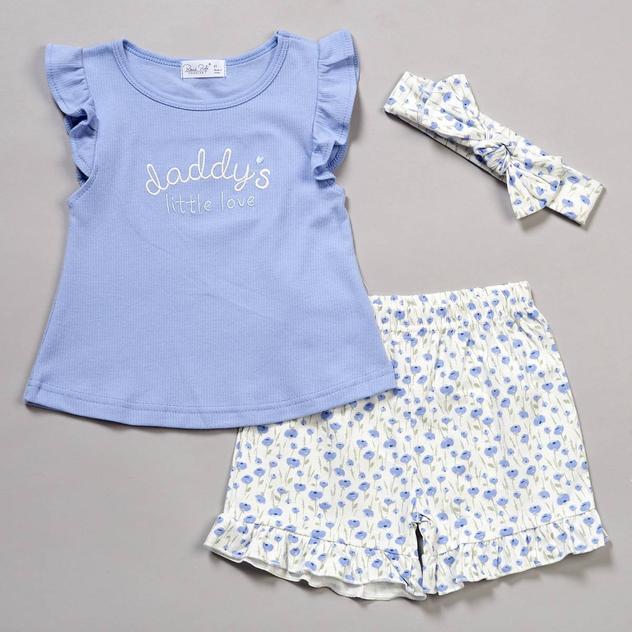 Toddler Girl René Rofé® 3pc. Daddy's Love Tank & Shorts Set