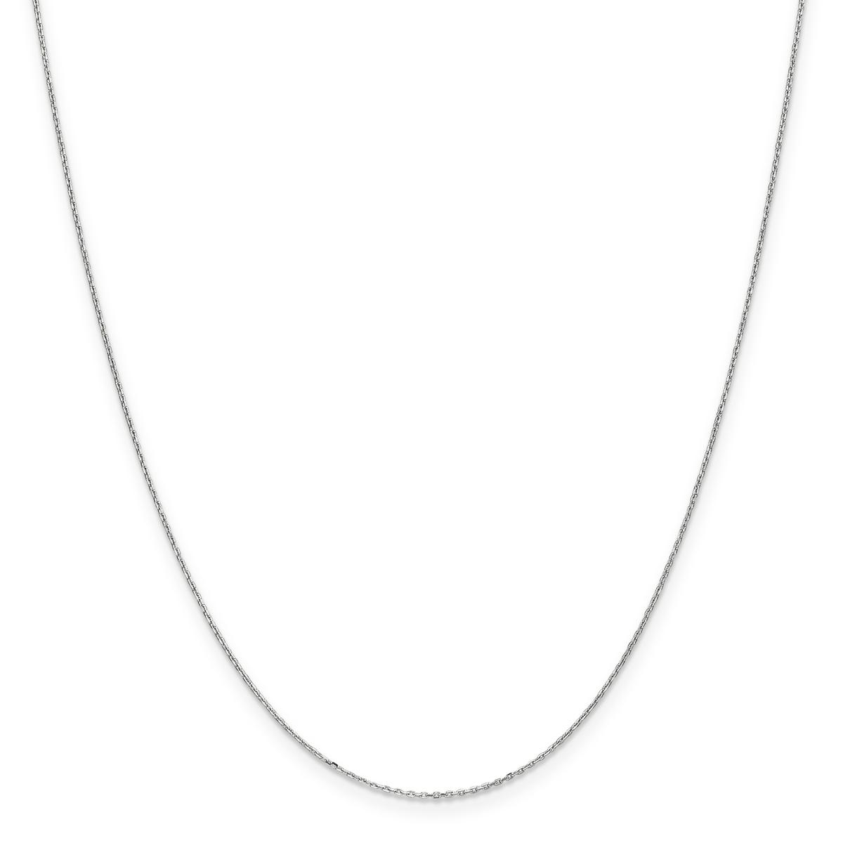 Unisex Gold Classics(tm) .8mm. 14k White Gold Diamond Cut Necklace