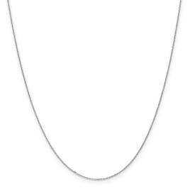 Unisex Gold Classics(tm) .8mm. 14k White Gold Diamond Cut Necklace