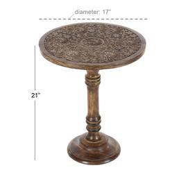 9th & Pike® Brown Wood Traditional Accent Table