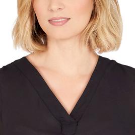 Womens Emaline Essentials  V-Neck Georgette Blouse