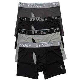 Mens Spyder 4pk. Nylon Front Fly Boxer Briefs