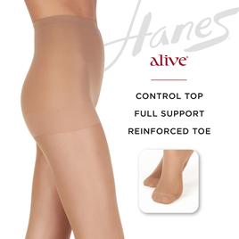 Womens Hanes® Alive Full Support Control Top Tights