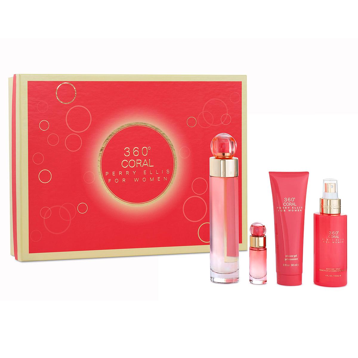 Perry Ellis 360 Coral for Women 4pc. gift set
