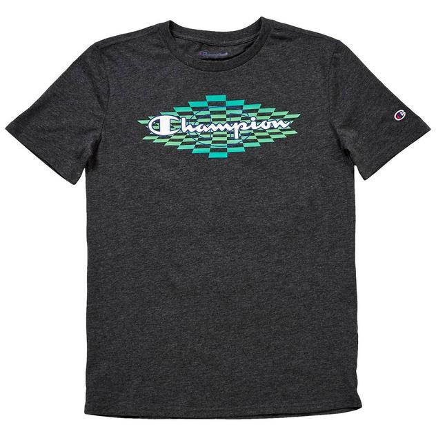 Boys (8-20) Champion® Graphic Short Sleeve Tee - Charcoal Heather