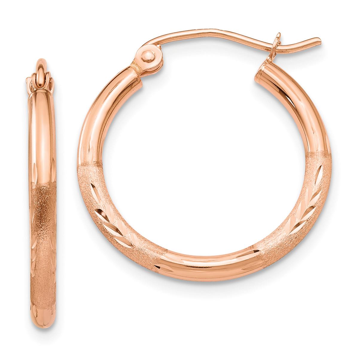 Gold Classics(tm) 14kt. Rose Gold 20mm Polished Hoop Earrings