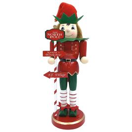 Santa''s Workshop 14in. North Pole Elf Nutcracker