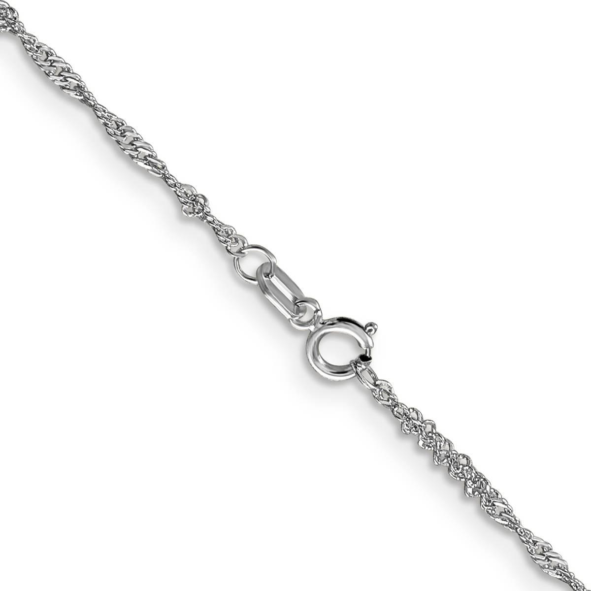 Unisex Gold Classics™ 1.4mm. 14k White Singapore 14in. Necklace