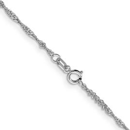 Unisex Gold Classics™ 1.4mm. 14k White Singapore 14in. Necklace