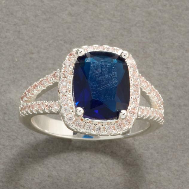 Ashley Cooper™ Silver Mountain Stone Split Pave Statement Ring