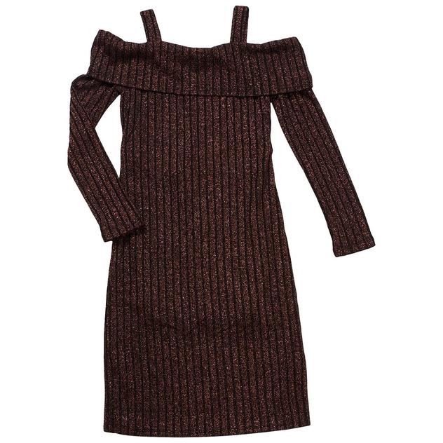Girls (7-16) Speechless® Long Sleeve Cold Shoulder Rib Midi Dress