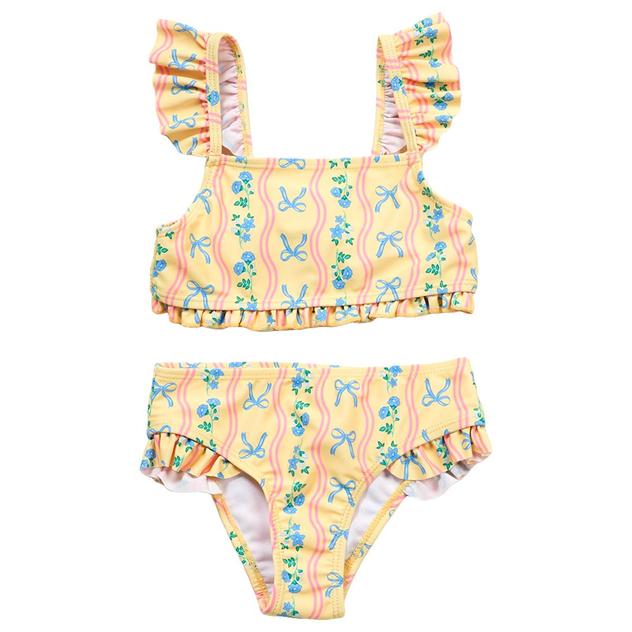 Girls (4-6x) Derek Heart Bows with Ruffles 2pc. Swim Set