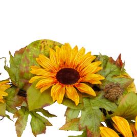 Northlight Seasonal Sunflower and Pine Cone Fall Wreath