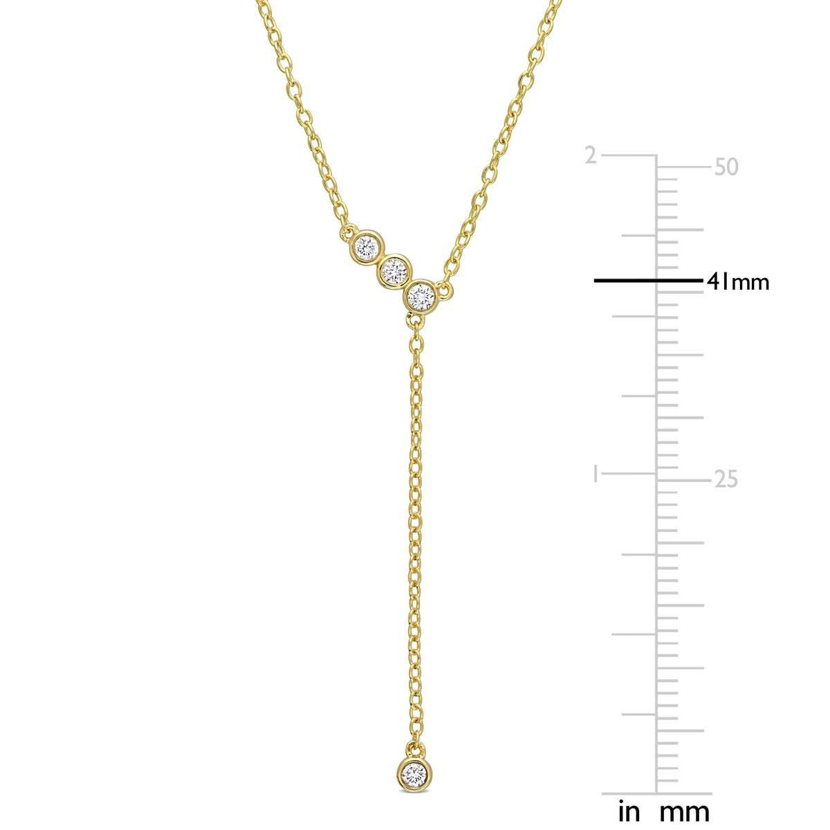 Gold Plated 1/8ctw Lab Grown Diamond Necklace