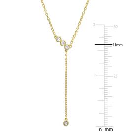 Gold Plated 1/8ctw Lab Grown Diamond Necklace